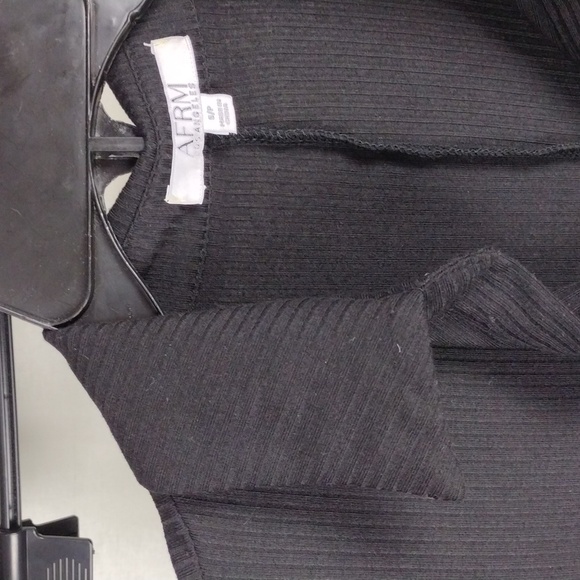 AFRM Black Short Sleeve Button Front Dress Size Small (4-6) NWT - Picture 15 of 15